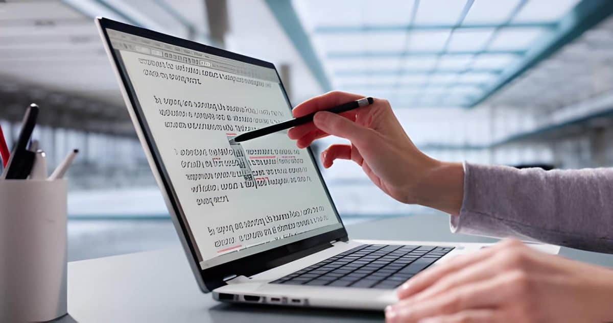 L'editor digitale corregge gli errori nel manoscritto