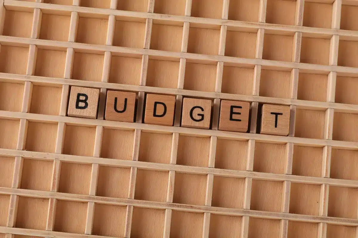 Collezionista che esamina un catalogo d'asta con note su budget e commissioni