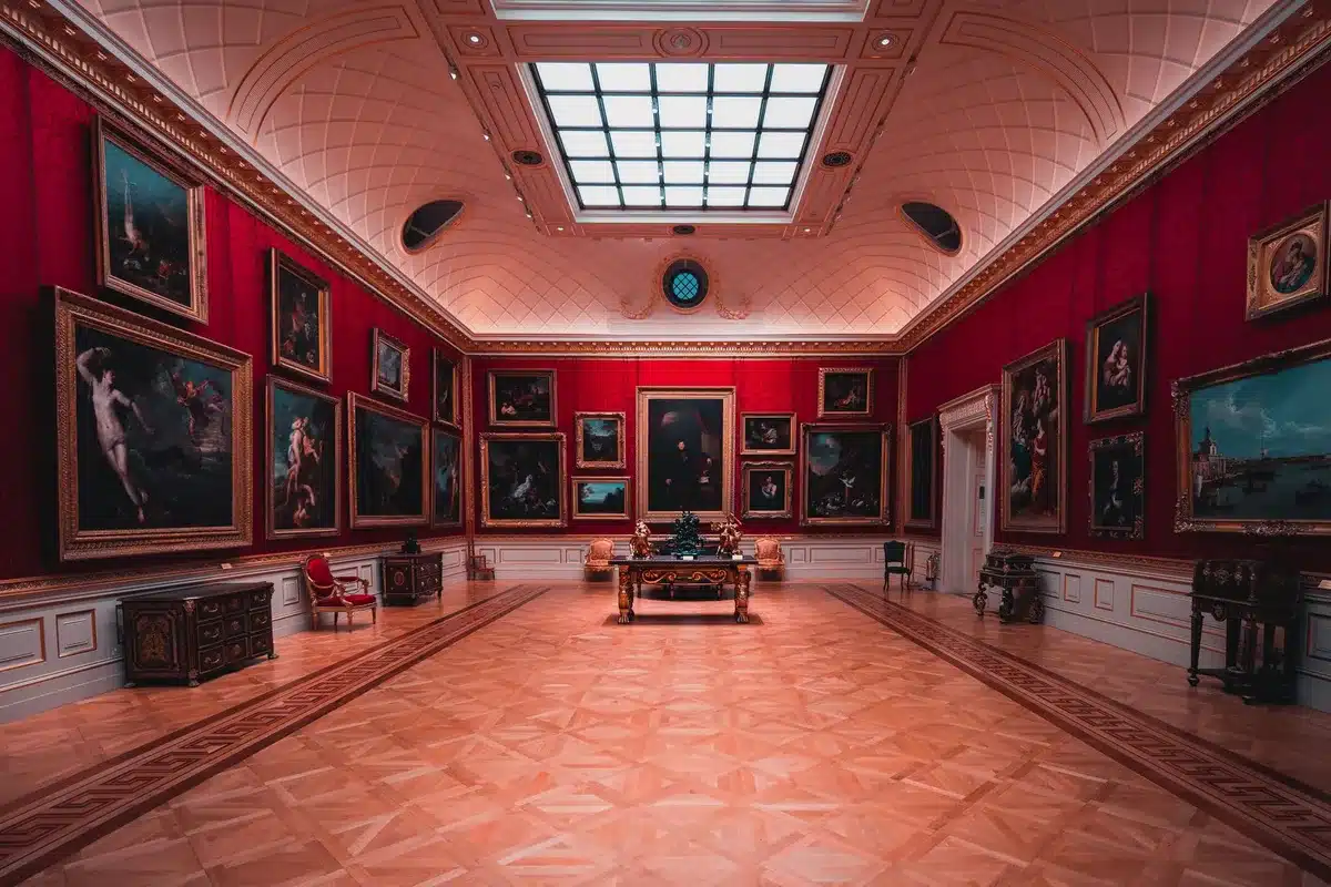 Sala d'asta di Sotheby's a Londra durante una vendita di capolavori d'arte