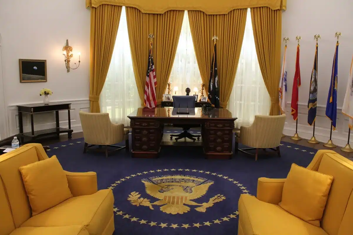 Sala riunioni alla residenza presidenziale di Camp David
