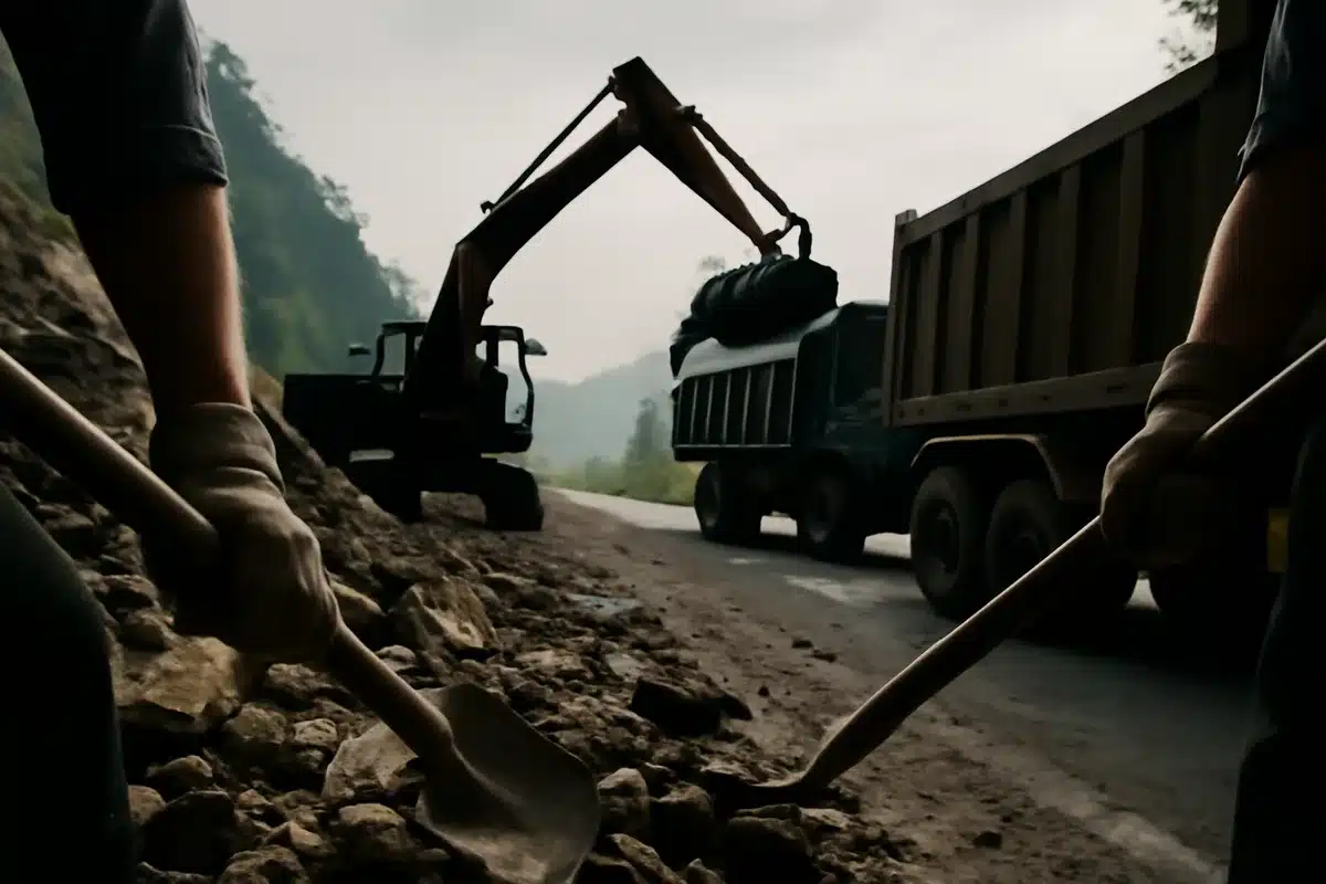 In Nepal le ruspe lavorano senza sosta per riaprire la strada cruciale ai soccorsi
